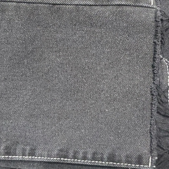 Adika jeans women's size medium black white trim button-fly raw-cut fray… - Picture 15 of 15